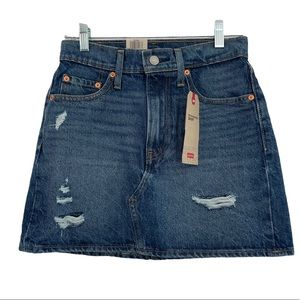 Levi’s Jean Skirt Mini Distressed Deconstructed 25
